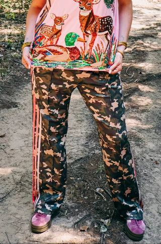 Brianna Cannon Deer Camp Darling Track Pants - Boutique Bella Bella
