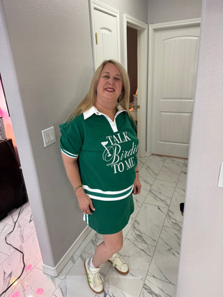 Brianna Cannon Green and White Stripe Skirt/Skort - Boutique Bella BellaSkort