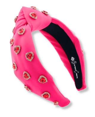 Brianna Cannon - Hot Pink Headband with Red Pave Crystal Hearts - Boutique Bella BellaBrianna Cannon