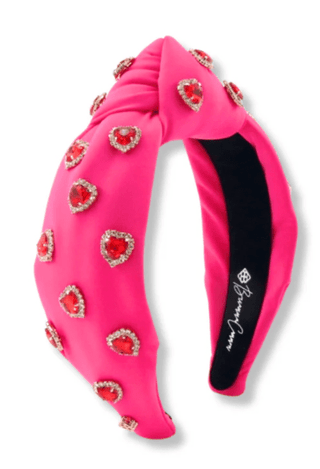 Brianna Cannon - Hot Pink Headband with Red Pave Crystal Hearts - Boutique Bella BellaBrianna Cannon