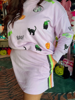 Brianna Cannon • Lavender Spooky Season Sweatshirt - Boutique Bella BellaHalloween