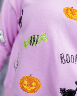 Brianna Cannon • Lavender Spooky Season Sweatshirt - Boutique Bella BellaHalloween