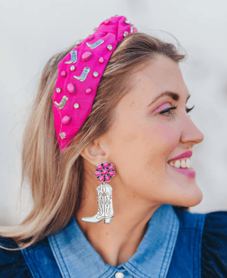 Brianna Cannon - Let's Go Girls Boot Earrings in Pink - Boutique Bella BellaBrianna Cannon