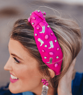 Brianna Cannon - Let's Go Girls Pink Boot Headband - Boutique Bella BellaBrianna Cannon