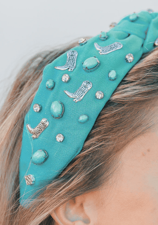 Brianna Cannon - Let's Go Girls Turquoise Boot Headband - Boutique Bella BellaBrianna Cannon