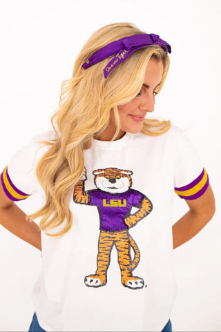 Brianna Cannon LSU Sparkle Logo T-Shirt - Boutique Bella BellaT-Shirt