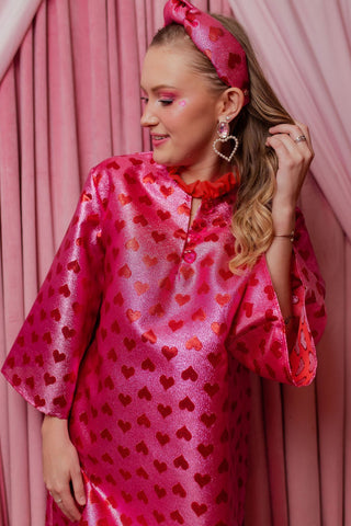 Brianna Cannon - Metallic Hearts Caftan - Boutique Bella BellaBrianna Cannon