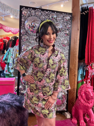 Brianna Cannon Moss & Blossom Caftan - Boutique Bella Bellacaftan