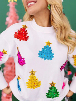Brianna Cannon • Oh Christmas Trees Sweatshirt - Boutique Bella BellaChristmas sweatshirt