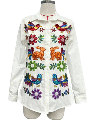 Brianna Cannon - Otomi Down Shirt - Boutique Bella BellaTops