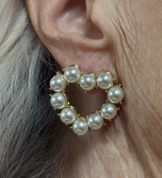 Brianna Cannon - Pearl Heart Studs - Boutique Bella BellaBrianna Cannon