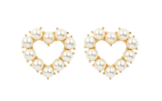 Brianna Cannon - Pearl Heart Studs - Boutique Bella BellaBrianna Cannon