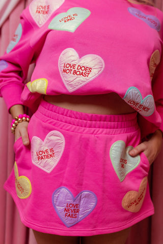 Brianna Cannon - Pink Candy Hearts Skirt/Skort - Boutique Bella BellaBrianna Cannon