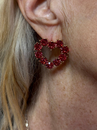 Brianna Cannon - Pink Crystal Heart Studs - Boutique Bella BellaBrianna Cannon