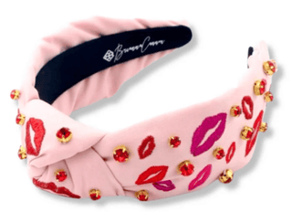 Brianna Cannon - Pink Headband with Embroidered Lips and Crystals - Boutique Bella BellaBrianna Cannon