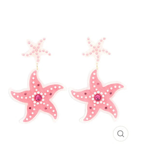 Brianna Cannon PINK PEARL STARFISH EARRINGS - Boutique Bella Bella