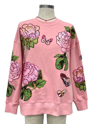 Brianna Cannon - Pink Peony Sweatshirt - Boutique Bella BellaSweatshirt