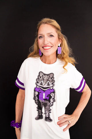 Brianna Cannon • TCU Sparkle Logo T-Shirt - Boutique Bella BellaTCU