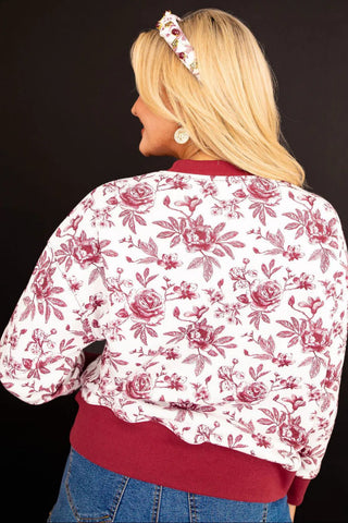 Brianna Cannon Texas A&M Floral Toile Sweatshirt - Boutique Bella BellaSweatshirt