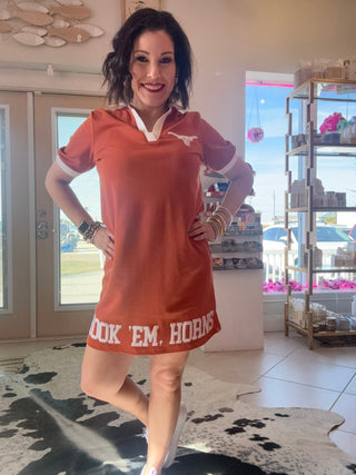 Brianna Cannon - Texas Club Dress with Longhorn Logo - Boutique Bella BellaBrianna Cannon