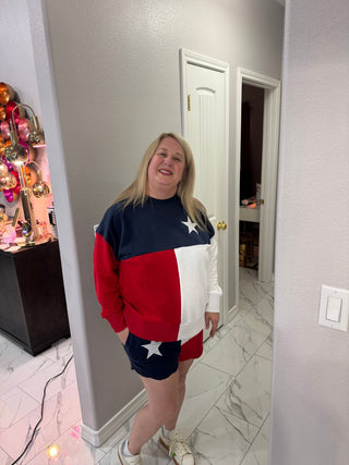 Brianna Cannon Texas Flag Sweatshirt - Boutique Bella BellaSweatshirt