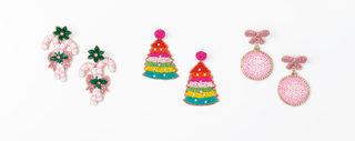 Bright Holiday Beaded Earrings - Boutique Bella BellaEarrings