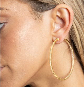 Brittney CZ Hoop - Boutique Bella BellaEarring