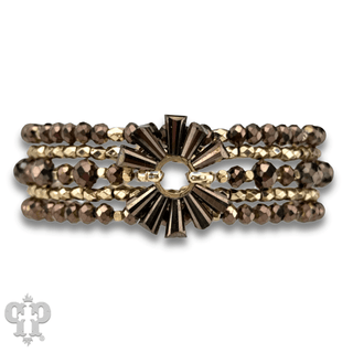 Bronze mixed bead bracelet set - LC - Boutique Bella BellaBracelets