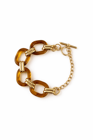 Brown Acrylic Chain Bracelet - Boutique Bella BellaBracelet