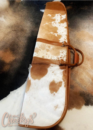 Brown Cowhide Rifle Case - Boutique Bella BellaGun Case