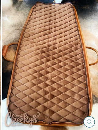 Brown Cowhide Rifle Case - Boutique Bella BellaGun Case