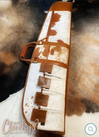 Brown Cowhide Rifle Case - Boutique Bella BellaGun Case