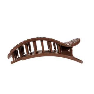 Brown Crocodile Large Flat Round Hair Clip - Boutique Bella BellaHair Clip