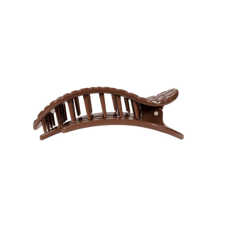 Brown Crocodile Medium Flat Round Hair Clip - Boutique Bella BellaHair Clip