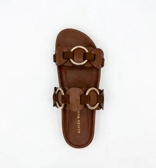 Brown Miranda Sandal with Two Straps - Boutique Bella BellaSandals