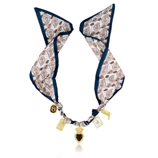 Brown Silk Charm Necklace - Boutique Bella BellaNecklace