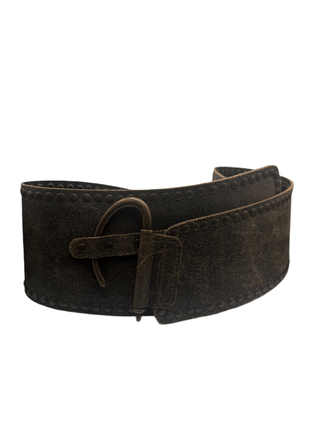 Brown Suede Belt with Hook Buckle - Boutique Bella BellaBelt