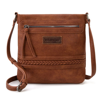 Brown Wrangler Braided Concealed Carry Crossbodya - Boutique Bella BellaPurses