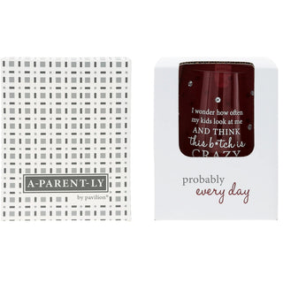 B*tch Is Crazy - Gift Boxed 18 Oz Stemless Wine Glass Pavilion - Boutique Bella BellaWine Glasses