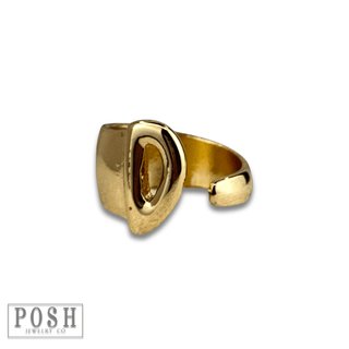 Bubble letter monogram initial ring - Boutique Bella BellaRings