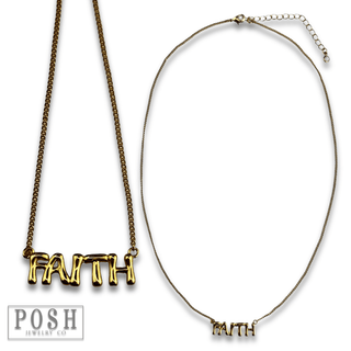 Bubble letter pendant necklace - Boutique Bella BellaNecklaces