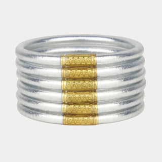 Budhagirl Silver All Weather Bangles® (Set of 6) - Serenity Prayer - Boutique Bella BellaBangle