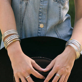 BudhaGirl Silver Twist All Weather Bangle® - Boutique Bella BellaBangles