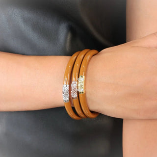 BudhaGirl Three Kings All Weather Bangles® (AWB®) - Caramel - Boutique Bella BellaBangles