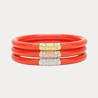 Budhagirl Three Kings All Weather Bangles® (AWB®) - Coral - Boutique Bella BellaBangles