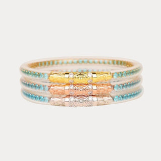 BudhaGirl Three Queens All Weather Bangles® (AWB®) - Aqua - Boutique Bella BellaBangles