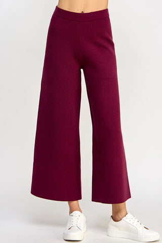 Burgundy Bliss Sweater Pants - Boutique Bella Bellapants