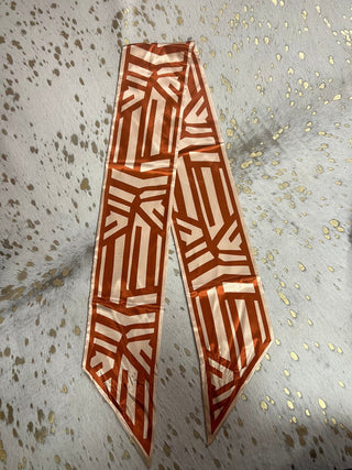 Burnt Orange/Cream Accessory Scarf - Boutique Bella BellaScarf