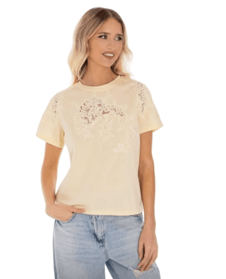 Buttercup Bloom Lace Shirt - Boutique Bella BellaT-Shirt