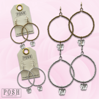 Butterfly drop charm earring, last call - Boutique Bella BellaEarrings